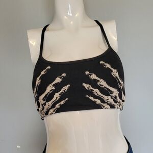 See You Monday Skeleton Hand Bra, VGUC, Size M